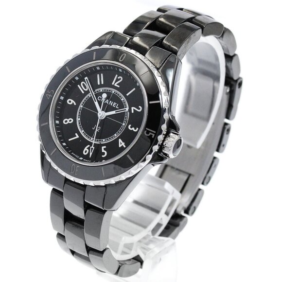 CHANEL J12 H5695 Black ceramic date black Dial Quartz Ladies Watch main image 6